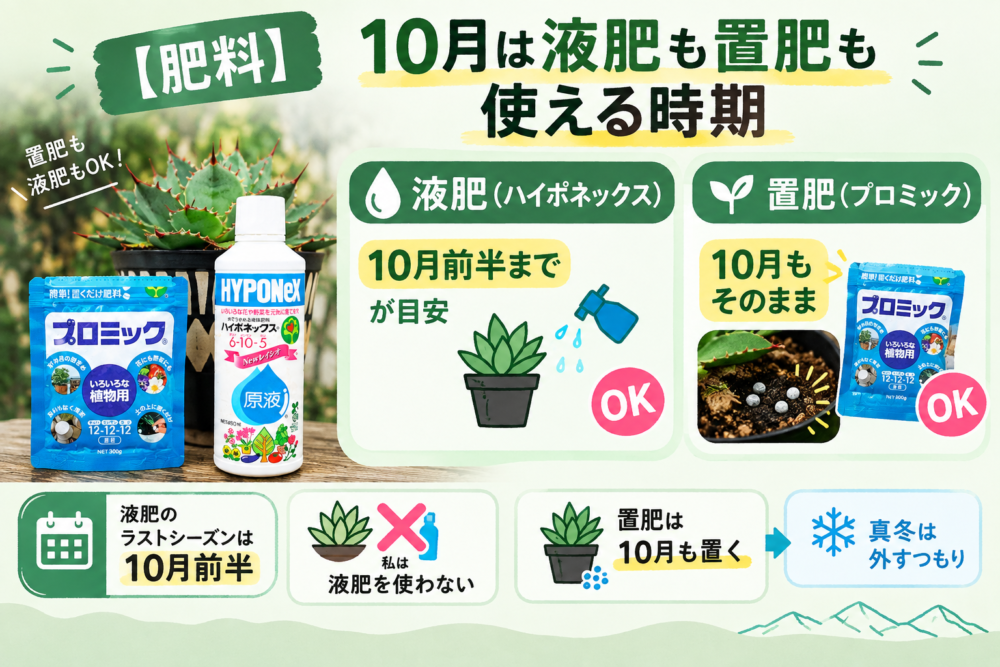 【肥料】置肥(プロミック)を継続する 液肥は使わない・真冬は外すつもり